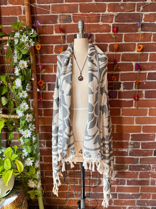 Gray Sky Fringe Duster Vest - 100% Cotton