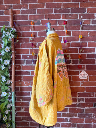 OOAK Summer Collection - Upcycled Metallica Inspired Vintage Kantha Jacket