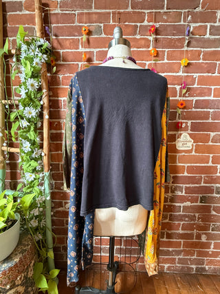 OOAK Summer Collection- Upcycled Bob Marley Inspired Flowy Hybrid Hi Lo Tee
