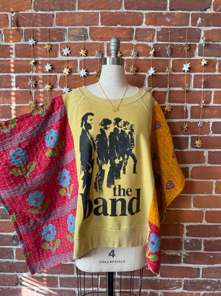 Upcycled The Band Kantha Poncho Sweatshirt