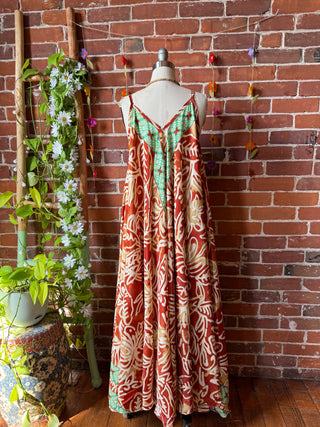 Delphia Recycled Sari Dress w/ Pockets