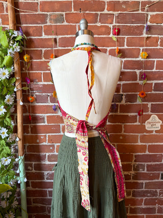 Size 0-12 In Bloom Reversible Kantha Halter Top