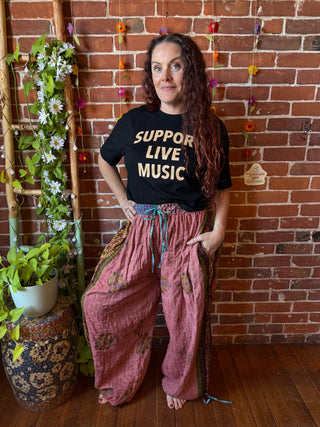 Coffee In The Morning Jolene Pants -2 Ways to Wear!  Fits up to 1X - Fair Trade Made
