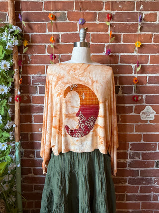 OOAK Spring Collection - Callisto Kantha Crescent Moon Top