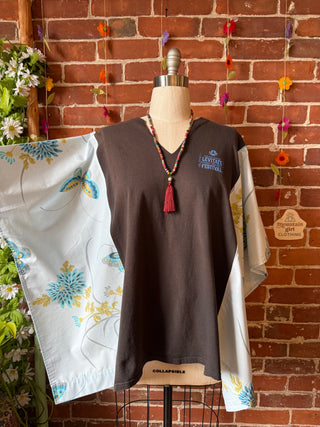 OOAK Autumn Collection- Upcycled Levitate 2017 Inspired Poncho Tee