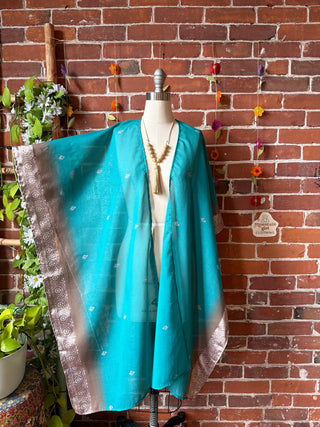 Summer Dreams 100% Silk Poncho Robe- Fair Trade Made