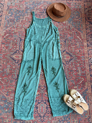 Meadow Stitch Stone Wash Overalls -Multiple Colors Available - Fair Trade Made