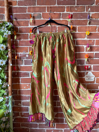 Festival Drift Recycled Sari Pants - “Plus” Size - Fair Trade Made