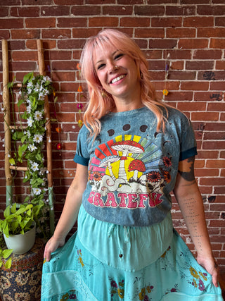 Grateful Mineral Wash T-Shirt 100% Cotton