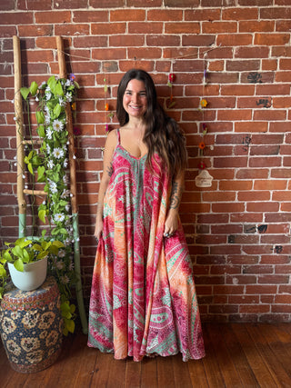 Delphia Recycled Sari Dress w/ Pockets