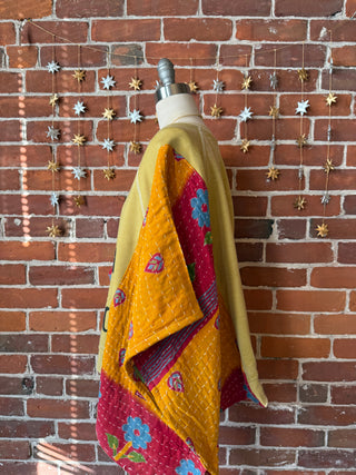 Upcycled The Band Kantha Poncho Sweatshirt