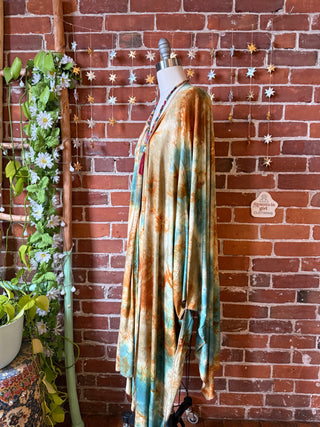 OOAK Winter Collection - Callisto Kantha Crescent Moon Kimono Robe