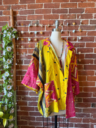 OOAK Winter Collection - Upcycled Stevie Nicks Inspired Vintage Kantha Jacket