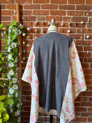 OOAK Autumn Collection - Upcycled California Sunset Coast Poncho Top