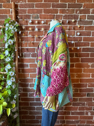 OOAK Autumn Collection - Upcycled Fleetwood Inspired Boho Vintage Kantha Jacket