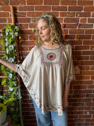 Hannah Poncho Capelet Top - Multiple Colors Available - Fair Trade Made