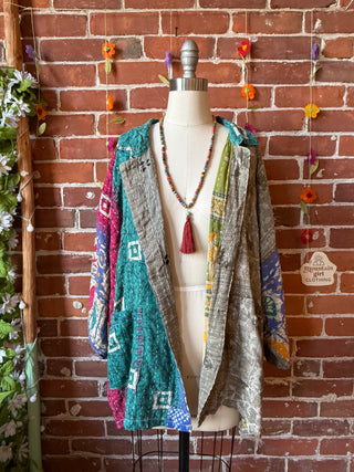 OOAK Summer Collection - Upcycled Grateful Dead Inspired Vintage Kantha Jacket