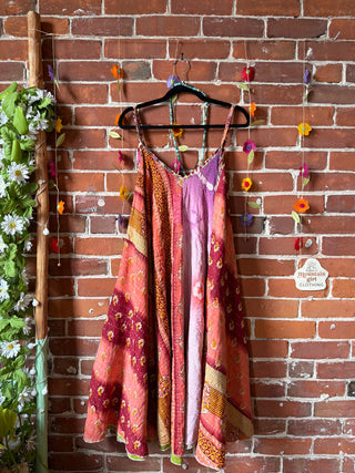 Coffee In The Morning Midi Kantha Summer Dress With Pockets - Fits up to 2X