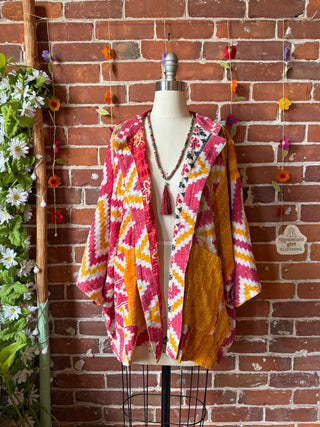 OOAK Summer Collection - Upcycled  Guns N’ Roses Inspired Vintage Kantha Jacket