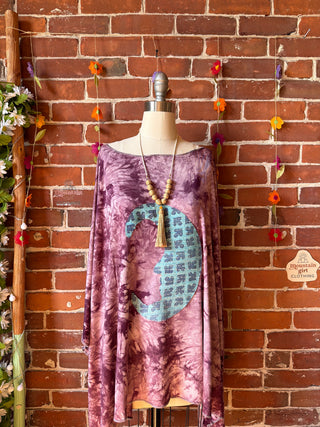 OOAK Summer Collection - Callisto Kantha Crescent Moon Tunic Poncho Top