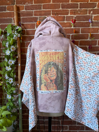 OOAK Autumn Collection - Pearl Classic Rock Tie Dye Poncho Hoodie