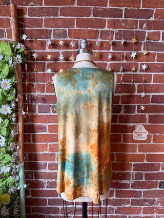 OOAK Winter Collection - Callisto Tie Dye Kantha Crescent Moon Tank Top - Multiple Sizes Available