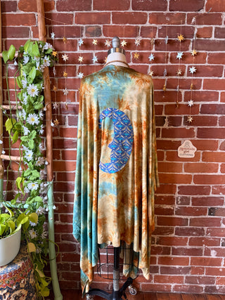 OOAK Winter Collection - Callisto Kantha Crescent Moon Kimono Robe