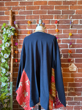 OOAK Summer Collection- Taylor Swift Inspired Birdsong Batik Wing Style Poncho Tee