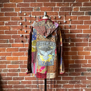 Fleetwood Mac Inspired Kantha Patchwork Hooded Jacket