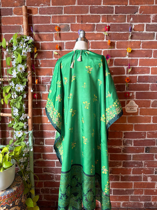 Summer Dreams 100% Silk Poncho Robe- Fair Trade Made