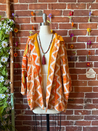 OOAK Summer Collection - Upcycled The Beatles Inspired Vintage Kantha Jacket
