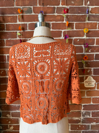 Boho Crochet Overlay Top- Multiple Colors Available - 100% Cotton