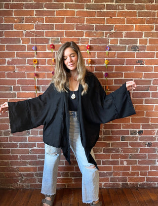 Mountain Meadow 100% Cotton Gauze Boho Light Kimono Layer - Multiple Colors Available