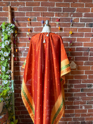 Summer Dreams 100% Silk Poncho Robe- Fair Trade Made