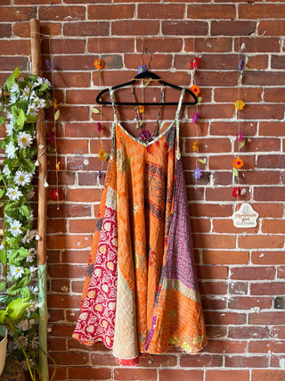 Coffee In The Morning Midi Kantha Summer Dress With Pockets - Fits up to 2X
