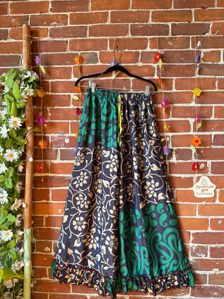 Festival Drift Wide Leg Recycled Sari Lounge Pants - Size 0-12 - Fair Trade Made