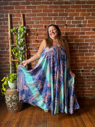Delphia Recycled Sari Dress w/ Pockets