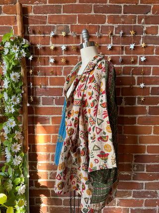 OOAK Winter Collection - Upcycled David Bowie Inspired Vintage Kantha Jacket