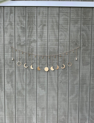 Metal Moon Phase Garland - Fair Trade Made