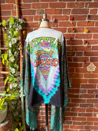 Grateful Dead Inspired Boho Hi Lo Poncho Top
