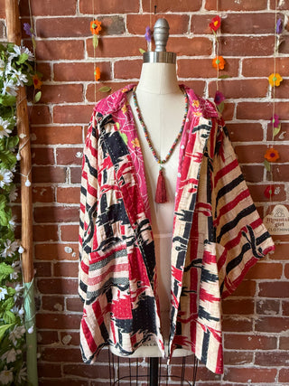 OOAK Summer Collection - Upcycled Rolling Stones Inspired Vintage Kantha Jacket