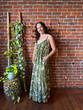 Delphia Recycled Sari Dress w/ Pockets