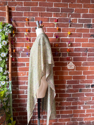 Summer Dreams 100% Silk Poncho Robe- Fair Trade Made