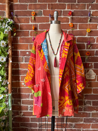 OOAK Summer Collection - Upcycled Backstreet Boys inspired Vintage Kantha Jacket