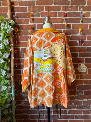 OOAK Summer Collection - Upcycled The Beatles Inspired Vintage Kantha Jacket