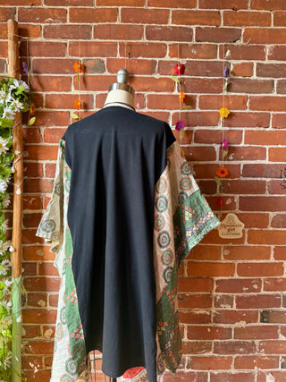OOAK Summer Collection- Upcycled Dolly Parton Inspired Kantha Poncho Tee