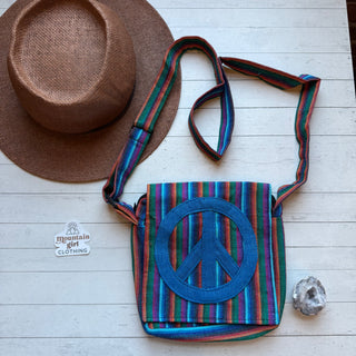 Peace Sign Ikat Purse - Fair Trade Made- Final Sale