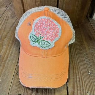 Boho Flower Patch Hat - Hydrangea Orange Creamsicle