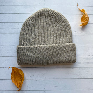 Recycled Yarn Beanie - Taupe