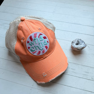 Wild Child Patch Hat - Orange Sherbert